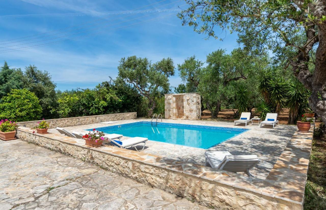 Olivegrove Villa - Nestled In Olive Trees With Private Pool, By Zantewize Tragaki Exterior foto